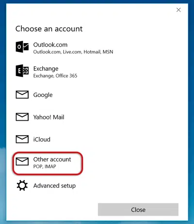 Windows 10 Email Setup