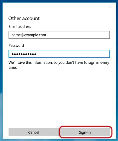 Windows 10 Email Setup