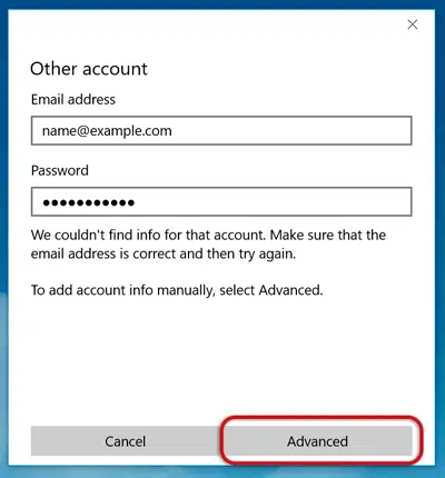 Windows 10 Email Setup