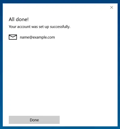 Windows 10 Email Setup